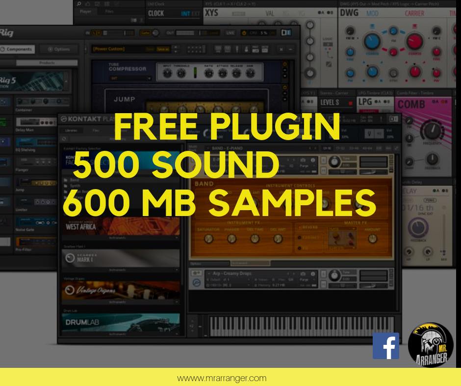 Free instruments and effects with 500+ sounds and 600+ MB of free